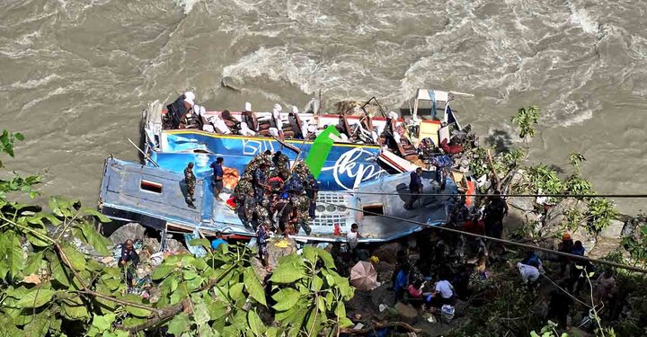 The number of victims of a bus falling into a valley in Nepal has increased to 41