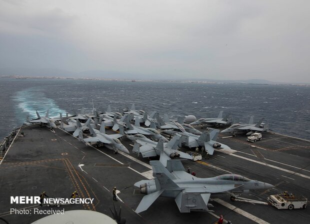 The second US Navy aircraft carrier arrived in West Asia