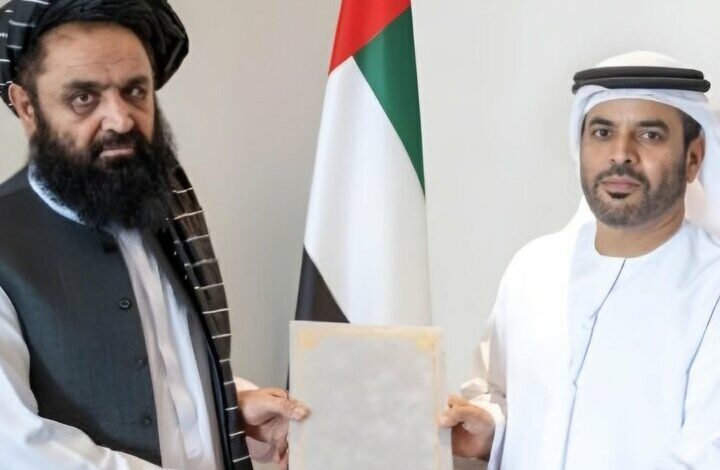 The UAE received the ambassador of the interim government of Afghanistan