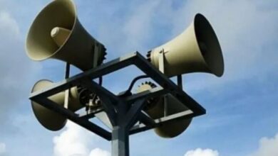 to the sounding of the warning siren in the north of the occupied territories