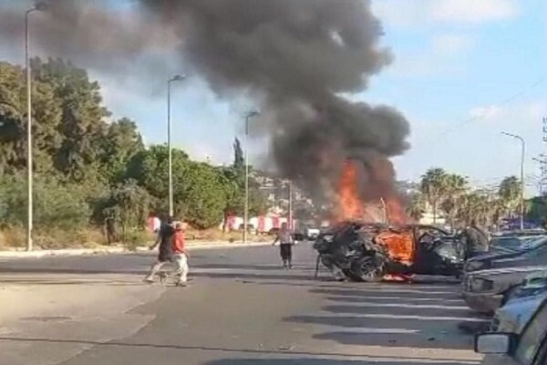 Zionist drone attack on a car in “Marajyoun”