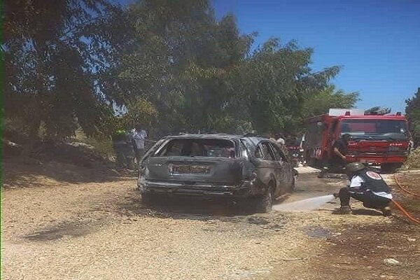 Zionist drone attack on a car in “Ras al-Ain” in southern Lebanon