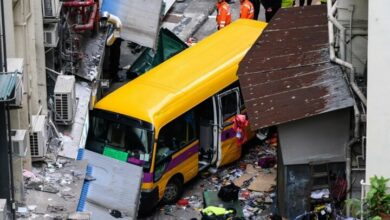 A bus hit students in China/ 10 people were killed and injured