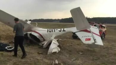 A plane crash in Türkiye/ 2 people died