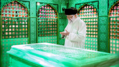 Ayatollah Khamenei participated in ceremony for dusting Imam Reza’s (pbuh) tomb