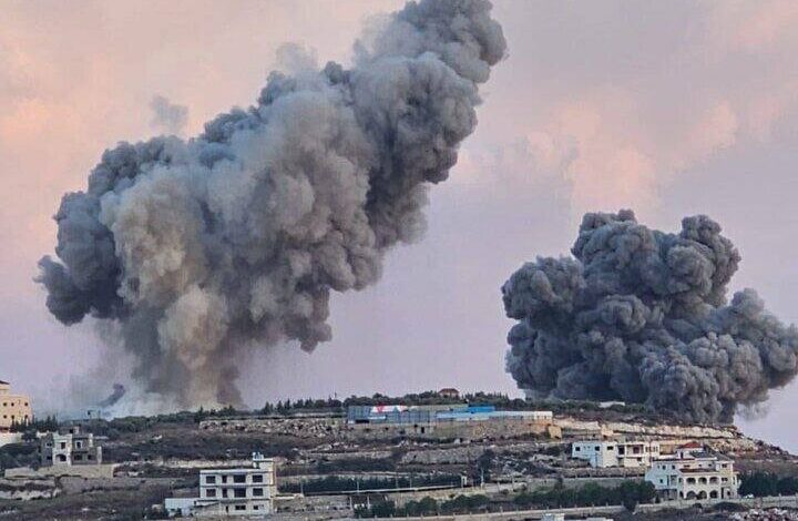 Bombardment of Lebanese residential areas by Zionist fighters