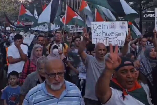 Demonstration of the supporters of the people of Gaza in Germany + video