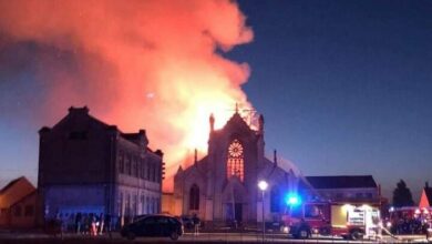 France’s “Saint-Omer” church collapsed after a massive fire