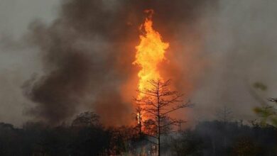 Gas pipeline explosion in Texas, USA