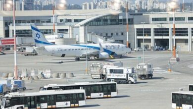 International flights were canceled in the occupied territories