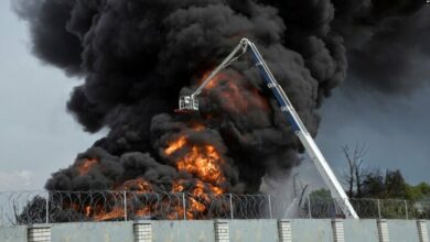 Massive fire in an arsenal in the southeast of Russia/ 600 people were evacuated