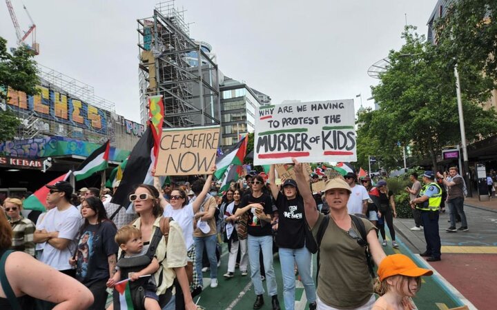 New Zealanders took to the streets in solidarity with Gaza