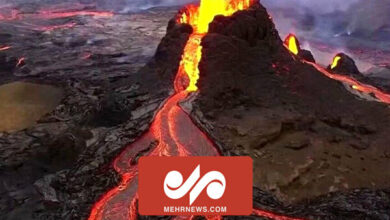 Recording the image of the first moments of the eruption of the volcano with a drone by China