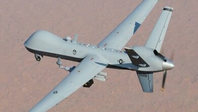 The moment the American spy drone was shot down over Yemen + video