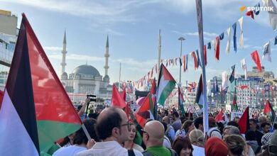 A march in Türkiye in support of the oppressed of Palestine and Lebanon + video