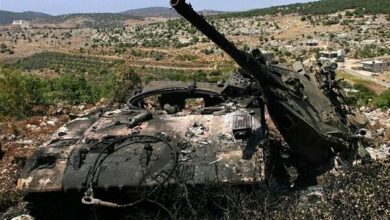 Destruction of 5 Zionist Merkava tanks with Hezbollah guided missiles