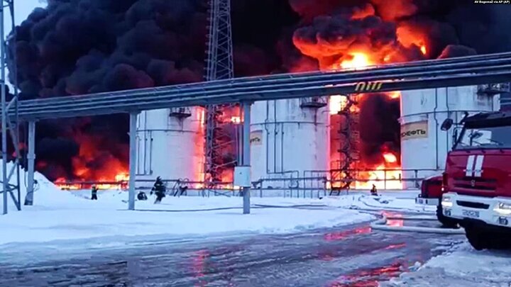 Drone attack on Crimea in the morning of October 7/ fuel warehouse caught fire