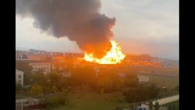 Explosion and massive fire in a gas station in the center of Chechnya + video