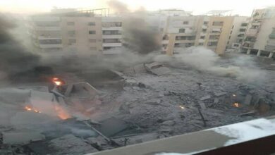 Extensive destruction in the suburbs of Beirut following the attacks of the Zionists last evening