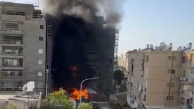 Fire in Tel Aviv