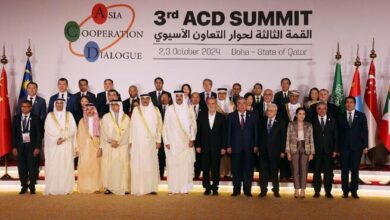 Holding the third Asia Cooperation Dialogue Forum in Doha