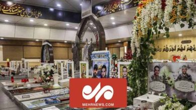 Pictures of the tomb of resistance martyrs in Beirut suburb