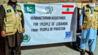 Sending Pakistani humanitarian aid to the people of Lebanon