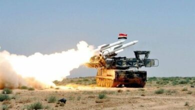 Syrian air defense countering hostile targets over Homs