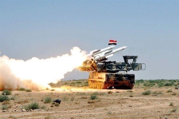 Syrian air defense countering hostile targets over Homs