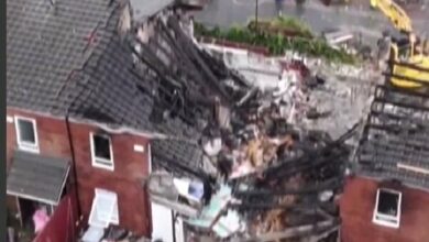 Terrible explosion in Newcastle, England/ 3 houses were destroyed