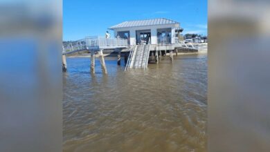 The bridge connecting the cruise ship to the pier collapsed/ 7 people died