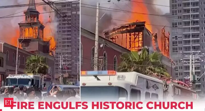 The historical church of Chile was burned to ashes in the fire + video