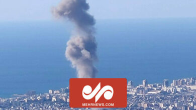 The moment of the Zionist regime’s air attack on the hot area of ​​Dahiya