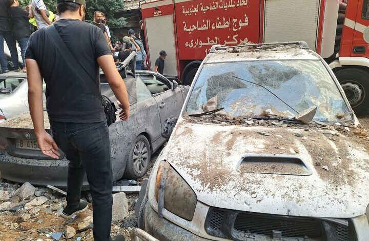 The Zionist air attack on the southern suburbs of Beirut