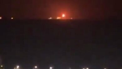 The Zionist gas platform was bombarded with rockets and set on fire + video