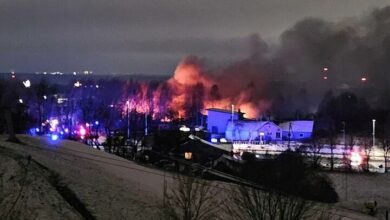 A cargo plane hit a residential building in Lithuania