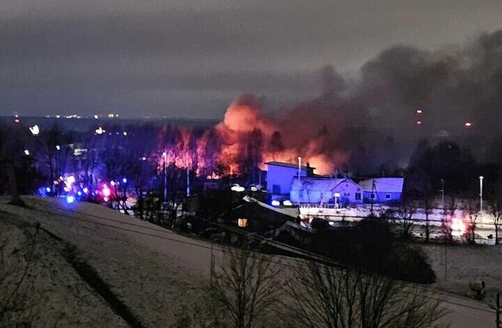 A cargo plane hit a residential building in Lithuania