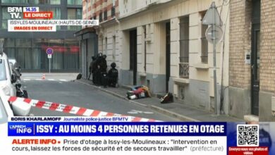 A hostage situation in a restaurant in the suburbs of Paris