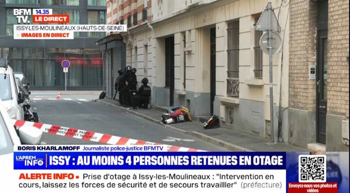 A hostage situation in a restaurant in the suburbs of Paris