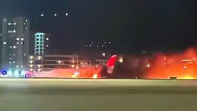 A passenger plane made in Russia caught fire at Antalya airport + video