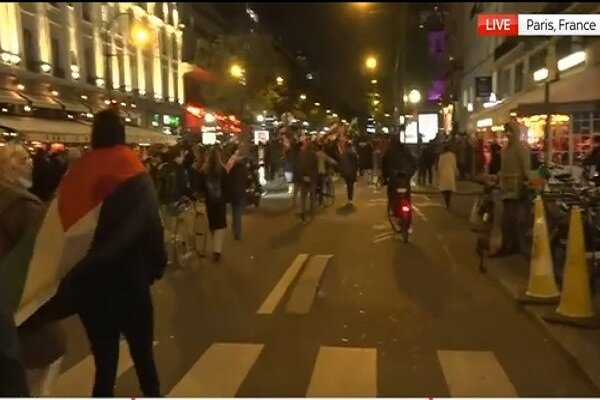 French police attack on the supporters of the oppressed people of Palestine and Lebanon + video