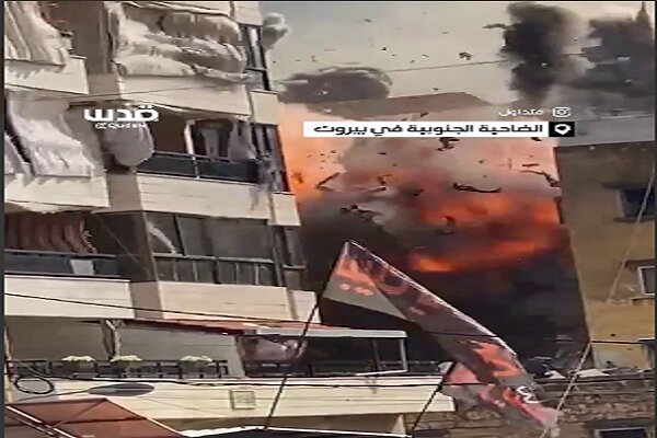 Heavy air attacks by the Zionist regime on the southern suburbs of Beirut + video