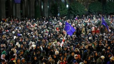 Mass protests in Georgia and the use of tear gas by the police