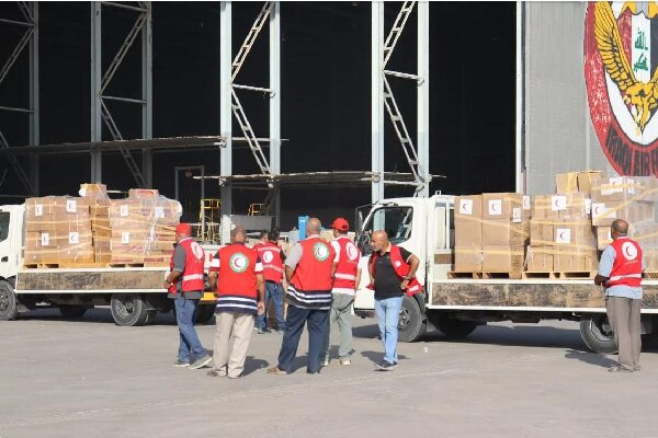 Sending hundreds of thousands of tons of humanitarian aid from Iraq to Gaza and Lebanon