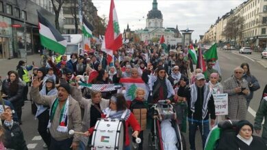 Swedish demonstrations in support of the oppressed people of Gaza and Lebanon