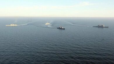 The beginning of the first joint naval exercise between Russia and Indonesia