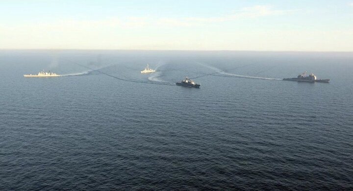 The beginning of the first joint naval exercise between Russia and Indonesia