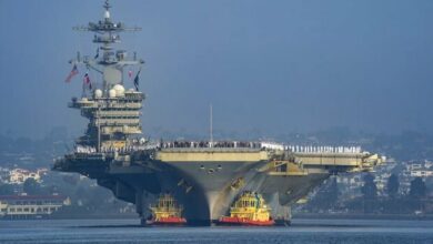 The escape of the American ship “USS Abraham Lincoln” from the area