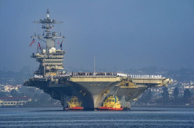 The escape of the American ship “USS Abraham Lincoln” from the area