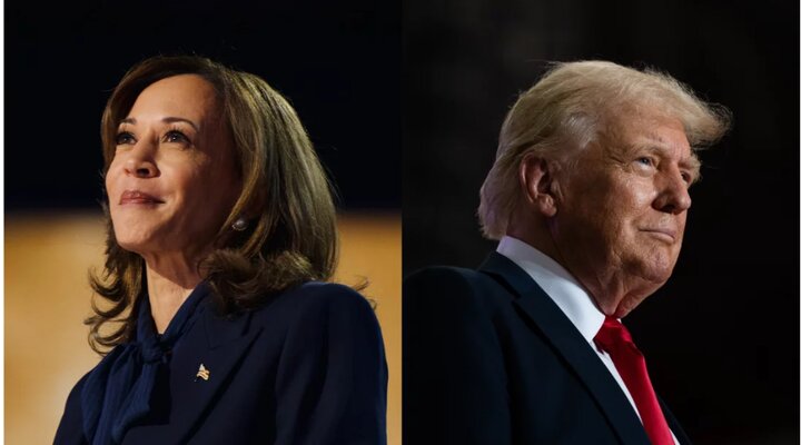 The first official counting of votes in America / Trump and Harris tied